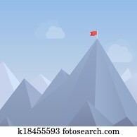 דגלל, ב, a, פסגה של הר, דירה, דוגמה