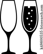 Champagne glass icon Champagne glass icon