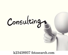 consulting word written by 3d man consulting word written by 3d man