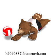 funny bear plays volleyball funny bear plays volleyball