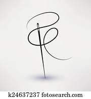 needle and thread icon vector needle and thread icon vector