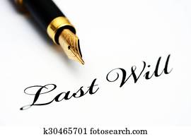 Pen on last will Pen on last will