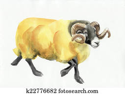 Ram watercolor painting Ram watercolor painting