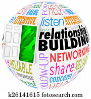 relacionamento, predios, palavras, bola, esfera, networking, pagar, Attent