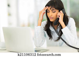 tired indian businesswoman