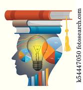 veiksmīgs, studente, dēļ, economics.