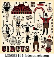 Vintage Circus Set Vintage Circus Set
