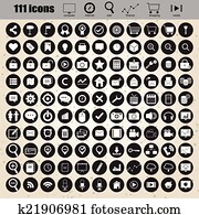 web design icons set vector