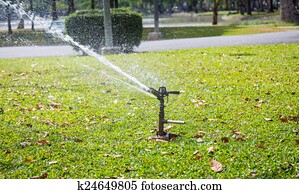 Automatisch, sprinkler, bewässerung, garten Stock Bild | k25041760