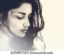 Face of beautiful sensual young woman Face of beautiful sensual young woman