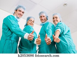 Medical doctors team