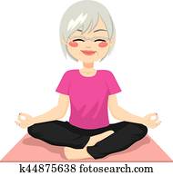 meditación, 3º edad, yoga