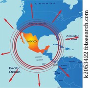 Political map of Mexico Political map of Mexico