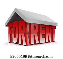 Property for rent concept illustration