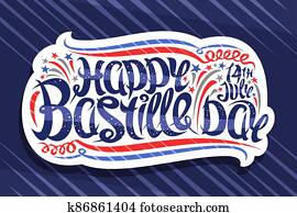 Vector greeting card for Bastille Day Vector greeting card for Bastille Day