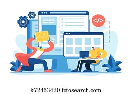 Web development concept vector illustration Web development concept vector illustration