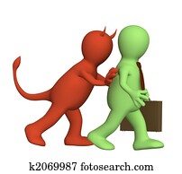 Demon, pushing the puppet Demon, pushing the puppet