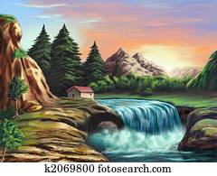 Fantasy landscape Fantasy landscape