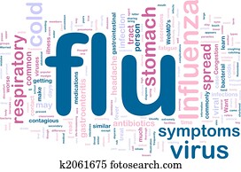 Flu influenza word cloud Flu influenza word cloud