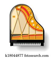 grandpiano, innere grandpiano, innere