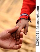 hand of father and son in south america, peru hand of father and son in south america, peru