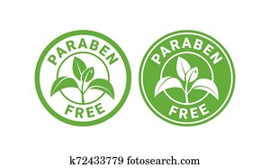 Paraben, frei, zeichen, oder, briefmarke, symbol. Paraben, frei, zeichen, oder, briefmarke, symbol.