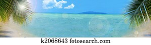 tropical beach background banner
