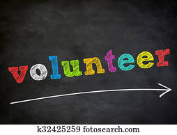 volunteer - chalkboard illustration volunteer - chalkboard illustration