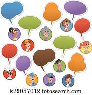 cartoon business people