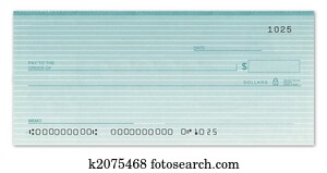 cheque en blanco, con, falso, números