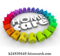 Home Care Words 3d Letters Health Therapy Hospice Service