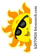 Lurking Sun with sunglasses Lurking Sun with sunglasses