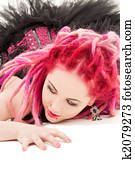 pink hair girl