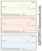 tres, cheques, con, no, nombre, y, falso, números