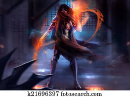 Warrior armored woman Warrior armored woman