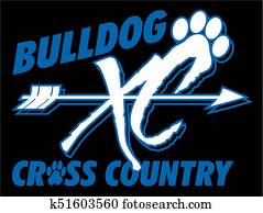 bulldogge, überqueren land bulldogge, überqueren land