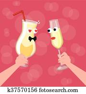 divnieks, audzēt lecektī, cilvēks, kartons, cheers, iemīlēties, pusdienas, katrs, citāds