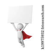 Superman with board Superman with board