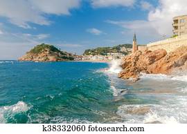 Tossa de Mar Beach. Costa Brava.