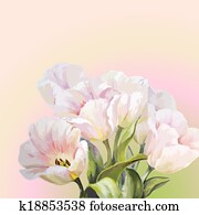 Tulips. Spring flowers invitation template card Tulips. Spring flowers invitation template card