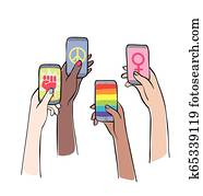 weiblich, activists, online