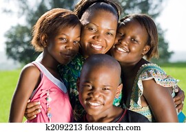 african mother and children