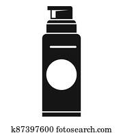 Barber shaving foam icon, simple style Barber shaving foam icon, simple style
