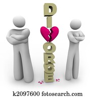 divorcing, pareja, posición, por, palabra, divorcio