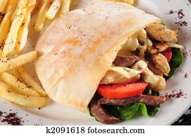 gyro, wurstbrot gyro, wurstbrot