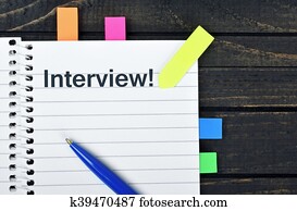 interview, wort, auf, notizblock