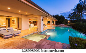 Luxury Home with Pool at Sunset Luxury Home with Pool at Sunset