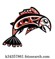 native salmon Vector native salmon Vector