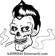Rock and Roll style skull Rock and Roll style skull