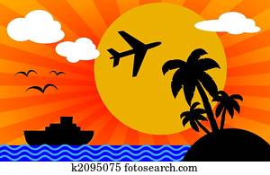 Vacation themed background Vacation themed background